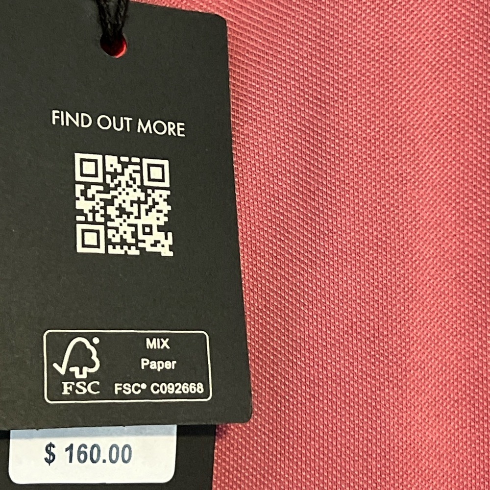 NWT Ted Baker Rigby Pique Long sleeve button down pink salmon shirt size 4 Med - Picture 3 of 16